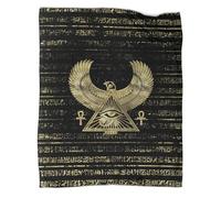 kaiyun Simboli dell'Antico Egitto Coperte Arte geroglifica mistica Coperta Da Viaggio Super Morbida,leggera,calda E Confortevole 80x90inch(200x230cm)