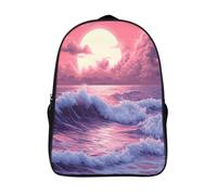 kaiyun Sol y Mar Zaini Per Bambini,Scuola Zaino 3D Stampato Bambino Zainetto Asilo Olas Borsa Da Per Ragazz Ragazze 16 inch