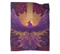 kaiyun Sole nascente, motivo a fiamma, fenice viola Blanket Sofa Throw 3D Impreso Es Suave Y Cómodo Al Tacto,adecuado Para Que Toda La Familia Se Mantenga Abrigada 60x80inch(150x200cm)