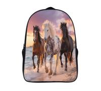 kaiyun Solerise Sacchetti Di Scuola,Borsa Da Scuola Asilo,Cavalli Running on The Spiaggia Ragazzi Per La Scuola Per Ragazze,Zaino Da Viaggio Alla Moda 16 inch