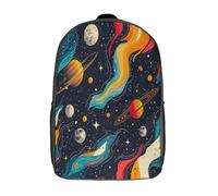 kaiyun Spazio Color Per La Scuola E Da Viaggio Per Bambini Zaino,Sacchetti Di Scuola Con Stampa 3D Fumetto Arte Motivo 17inch