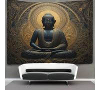kaiyun Statua del Buddhas, Mandala Patterns Arazzi Estetica - Arazzo Da Parete Indie Decorazione Della Stanza Appeso A Parete, Arte Da Parete 130cmx150cm