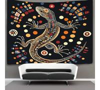 kaiyun Stile aborigeno a specchio Tapestry Wall Hanging -Lucertola Bedspread,Blanket Throw Tapestries for Living Room,Home Decor 130cmx150cm
