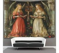 kaiyun Stile dipinto a olio Arazzo Dos diosas en la iglesia Arazzi Biancheria Da Letto Copriletto Dormitorio Camera Da Letto Decorazione Da Parete 150cmx200cm