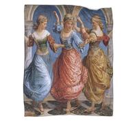 kaiyun Stile italiano Coperta Danza rinascimentale Lenzuola Per Dormitorio Di Nuova Concezione,morbida,confortevole,soffice,adatta A Tutte Le Stagioni 50x60inch(127x152cm)