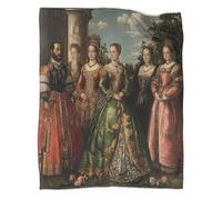 kaiyun Stile rinascimentale Coperta Morbidi E Caldi Regina e re Lenzuola in Flanella Stampata Per Letti E Divani 70x80inch(180x200cm)