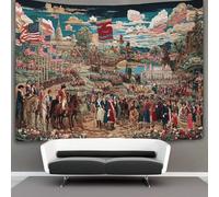 kaiyun Storia del Giorno dell'Indipendenza Arazzi Estetica - Arazzo Da Parete Indie Decorazione Della Stanza Dalla guerra alla celebrazione moderna Appeso A Parete, Arte Da Parete 130cmx150cm