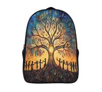 kaiyun Stylized Albero della vita Zaini Junior Per Bambini Simbolo di guarigione, saggezza e pace Zainetto,ragazze,ragazzo,bambino,3D Big Bag Scuola,zaino Da Viaggio 16 inch