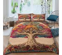 kaiyun The Albero della vita Is Bright And Vibrant in Color Morbido Set Di Biancheria Da Letto Set 3D Motivo Stampata Copripiumino E La Federa Del Cuscino, Per Ragazzo,ragazza King（220x240cm）
