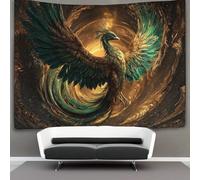 kaiyun The Fenice Rises from The Vortex of Fire Arazzi Estetica - Arazzo Da Parete Indie Decorazione Della Stanza Appeso A Parete, Arte Da Parete 100cmx150cm