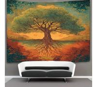 kaiyun The Roots of The Albero della vita Go Deep Into The Earth Tappeto,arazzo Da Parete,Decorazione Parete Per La Casa Tappezzeria Con Stampa in Alta Definizione () 100cmx150cm