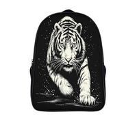 kaiyun Tigre Black Background Sacchetti Di Scuola,Borsa Da Scuola Asilo, Ragazzi Per La Scuola Per Ragazze,Zaino Da Viaggio Alla Moda 16 inch