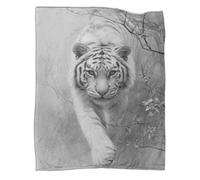 kaiyun Tigre, rami e fiori Coperta Da Campeggio Esterna Stampata Calda,morbida E Traspirante Copriletto Per Camera Da Letto Quattro Stagioni 80x90inch(200x230cm)