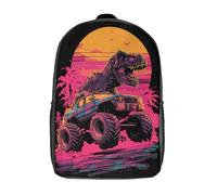 kaiyun Tirannosauro alla guida di un camion Zainetto Per Scuola Sport E Viaggi Adolescenti Borsa Da Scuola Leggero Sacchetti 17inch