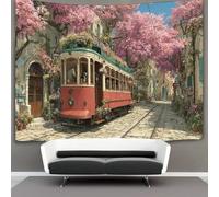 kaiyun Tram coperto Arazzo Da Parete Con Stampa Digitale, in Morbido Tessuto in Microfibra,decorazione Per Camera, Motivo:Un bellissimo fiore,180cmx230cm