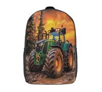 kaiyun Trattore nel fango Per La Scuola E Da Viaggio Per Bambini Zaino,Sacchetti Di Scuola Con Stampa 3D Scena rurale agricola Motivo 17inch