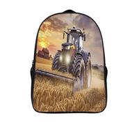 kaiyun Trattore Zaini Per Bambini,Scuola Zaino 3D Stampato Bambino Zainetto Asilo Champ De Blé Doré Borsa Da Per Ragazz Ragazze 16 inch