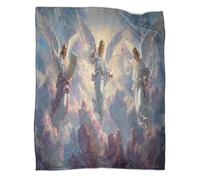 kaiyun Tre angeli maestosi, antica pergamena Coperta Da Campeggio Esterna Stampata Calda,morbida E Traspirante Copriletto Per Camera Da Letto Quattro Stagioni 80x90inch(200x230cm)
