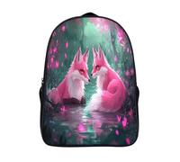 kaiyun Two Pink Zorroes Borsa Da Scuola The Selva Libro Zaino Unisex Bambini,Nero 16 inch