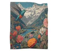 kaiyun Uccelli, Maya, fiori, valli lussureggianti, montagne Manta,Suave,Cómoda Y Cálida,con Patrón 3D Sofá Cama,Adecuado Para Uso Doméstico Y Camping.,60x80inch(150x200cm)