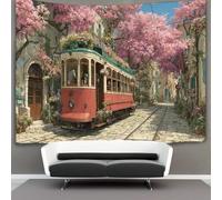 kaiyun Un bellissimo fiore Arazzi Estetica - Arazzo Da Parete Indie Decorazione Della Stanza Tram coperto Appeso A Parete, Arte Da Parete 130cmx150cm