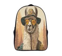 kaiyun Un cammello con cappello da ranger e occhiali da sole Zainetto Per Scuola Sport E Viaggi Adolescenti Borsa Da Scuola Leggero Sacchetti 16 inch