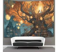 kaiyun Un enorme albero secolare, i cui rami sono librerie Arazzo Per Camera Da Letto Estetico, Da Appendere Alla Parete Per La Decorazione Della Casa 100cmx150cm