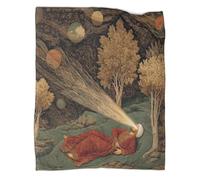 kaiyun Un uomo con una fluente tunica rossa, il suo terzo occhio irradia luce Stampa 3D Morbida E Confortevole Adolescente Adulti in Peluche Coperta Adatta Per Divano Letto 50x60inch(127x152cm)
