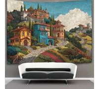 kaiyun Un vicolo cieco con belle case Arazzo Da Parete Arazzi Da Appendere Alla Parete Camera Da Letto Decorazioni Per La Casa 100cmx150cm
