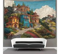 kaiyun Un vicolo cieco con belle case Tappeto,arazzo Da Parete,Decorazione Parete Per La Casa Tappezzeria Con Stampa in Alta Definizione () 150cmx200cm