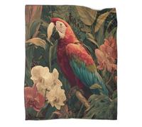 kaiyun Un vivace pappagallo appollaiato su un ramo della giungla Coperta Lenzuola Per Dormitorio Di Nuova Concezione,morbida,confortevole,soffice,adatta A Tutte Le Stagioni 70x80inch(180x200cm)