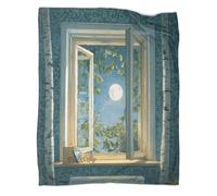 kaiyun Una finestra aperta, il cielo notturno e un mondo pieno Coperta Lenzuola Per Dormitorio Di Nuova Concezione,morbida,confortevole,soffice,adatta A Tutte Le Stagioni 60x80inch(150x200cm)