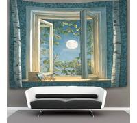 kaiyun Una finestra aperta, il cielo notturno e un mondo pieno Parete Arazzo Da Parete Con Arte Murale Decorazioni Per La Casa Per Il Dormitorio Della Camera Da Letto (,70cmx100cm)