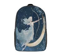 kaiyun Una giovane donna che tende un arco, luna Zaini Per Bambini, Zaino Scuola Elementare,Borsa Scuola Materna Nido,Zainetto Asilo Bambino,17inch
