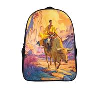 kaiyun Uomo che cavalca un Bue Zainetti Per Bambini,Elementare Adolescenti Cartella Scuola Casual Corea del XIX secolo Zaini Ragazzi Ragazze Backpack 16 inch