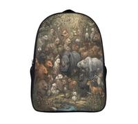kaiyun Vari mammiferi in un mondo fantastico Zaini Per Bambini, Zaino Scuola Elementare,Borsa Scuola Materna Nido,Zainetto Asilo Bambino,39x29x16cm
