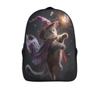 kaiyun Volare Gatto Mago Zaini Per Bambini,Magia Crystal Zaino Scuola Elementare,Borsa Scuola Materna Nido,Zainetto Asilo Bambino,16 inch