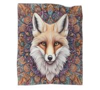 kaiyun Volto di Fox Coperta in Flanella Stile mandala colorato Coperte Morbide E Leggere Per Tutte Le Stagioni Lenzuola Casa E Viaggio 60x80inch(150x200cm)