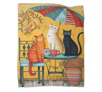kaiyun Whimsical Gatto Blanket Sofa Throw 3D Impreso Es Suave Y Cómodo Al Tacto,adecuado Para Que Toda La Familia Se Mantenga Abrigada 60x80inch(150x200cm)