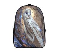 kaiyun White Barn Gufo Sacchetti Di Scuola Con un Brilla nei suoi occhi Elementare Ragazzi Bambina Zaino Asilo Bambino Zaini Scuola Bambini Zainetto 16 inch