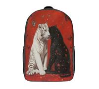 kaiyun White Tigre And Black Spazio Zainetti Per Bambini,Elementare Adolescenti Cartella Scuola Casual ButterMosca Zaini Ragazzi Ragazze Backpack 17inch