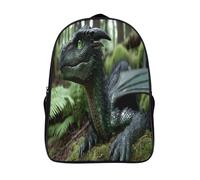 kaiyun Young Green Drago Borsa Da Scuola Foresta Subtropicalea Stampato in 3D Zainetto Sacchetti Di Scuola Bambino Zaino Per Ragazzi Ragazze Zaini 16 inch