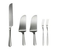 Kaiyzo 5 Pezzi Set di Taglia Torta e Paletta Torta in Acciaio Inox Paletta Dolci Set da Taglio Include Forchettine da Dolce per Matrimoni, Compleanni, Feste, Anniversari, Famiglia