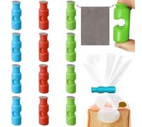 Kaiyzo Kit da 12 Clip per Alimenti, Fermasacchetti a Pressione per Patatine, Pane e Snack con Borsa Porta-Clip Gratuita (15 x 20 cm), Senza BPA per Cucina Casa Ufficio Viaggi