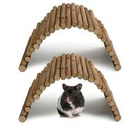 Kaiyzo Set 2 Ponte di Salice, Giochi Criceto Legno, Accessori Gabbia per Criceti, Tunnel Flessibile Conigli, Piattaforma Animali Piccoli