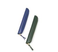 Kaizuca 2 pcs Astuccio per Penne in Pelle PU, Astuccio per Ppenne Stilografiche, con Cerniera, Fatto a Mano, Portatile, per Stilo, Penna a Sfera e Matite.