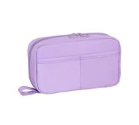 Kaizuca Astuccio Porta Matite Grande Capacità, Astuccio Portatile e Resistente, Borsa Multifunzionale per Scuola e Ufficio (Viola)