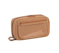 Kaizuca Astuccio Porta Matite Grande Capacità, Astuccio Portatile e Resistente, Borsa Multifunzionale per Scuola e Ufficio (Marrone)