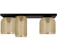 Kaja Capri lampada da soffitto 3x15 W nero-ambra K-5626