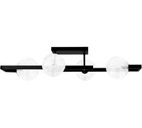 Kaja Parma lampada da soffitto 4x10 W nero-trasparente K-5761